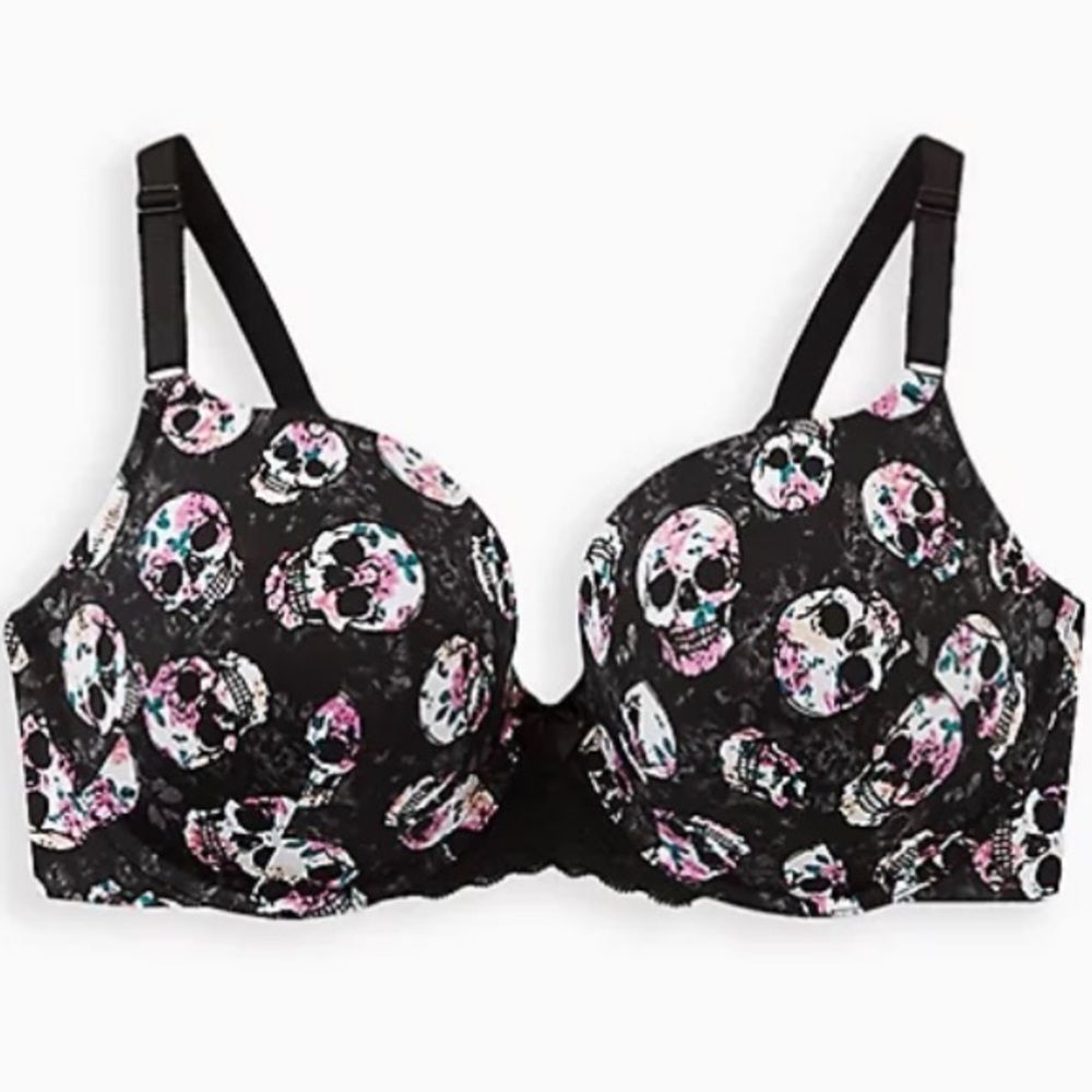 Torrid T-SHIRT PUSH-UP PRINT 360° BACK SMOOTHING™ BRA 50C NWT